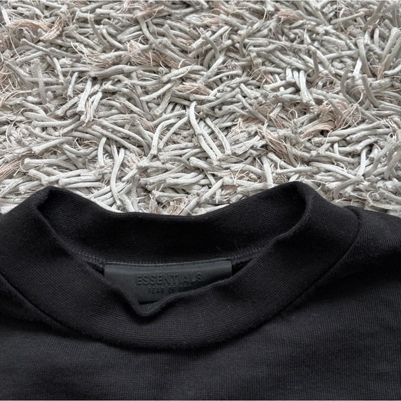 FEAR OF GOD ESSENTIALS Black Bonded Long Sleeve T-Shirt Sz XS OVERSIZED - Picture 4 of 7